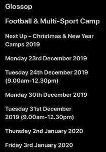 Glossop Camp Timetable