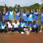 Peak Active Sports training with kids in Uganda