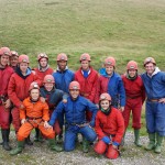 Peak Active Sports team dressed in caving gear